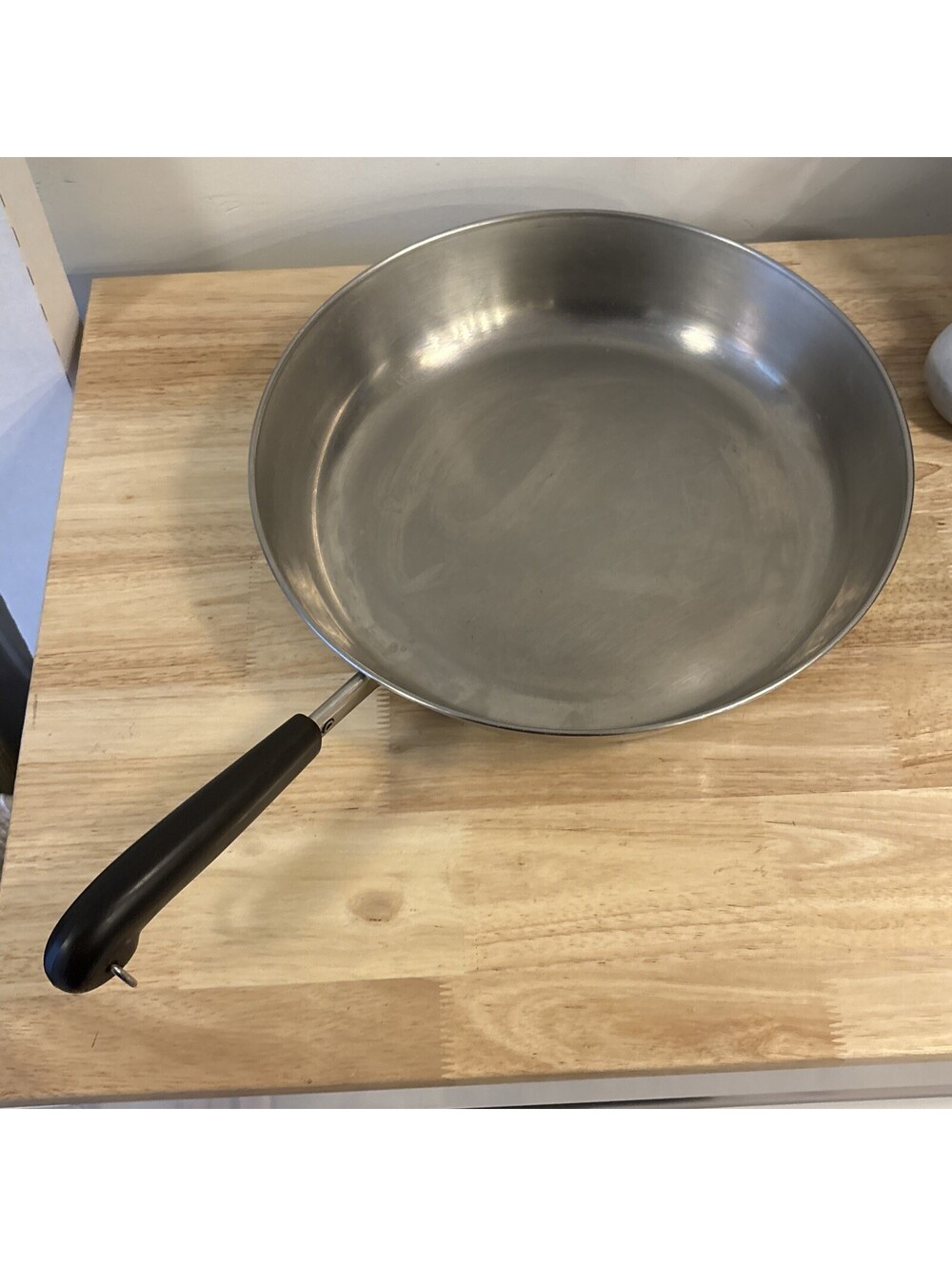 Vintage Revere Ware 12 inch Copper Clad Bottom Skillet Frying Fry Pan No Lid USA